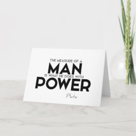 QUOTEN: Plato: Messung eines Mannes, Powers Karte