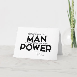 QUOTEN: Plato: Messung eines Mannes, Powers Karte