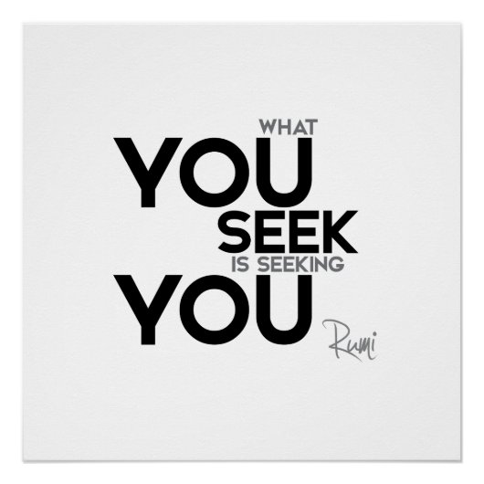 QUOTEN: Rumi - Du suchst dich Poster (Vorderseite)