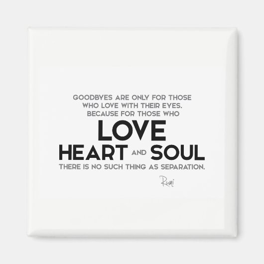 QUOTEN: Rumi: Goodbys, Trennung Magnet (Vorne)
