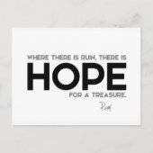 QUOTEN: Rumi, Hoffnung Postkarte (Vorderseite)