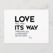 QUOTEN: Rumi: Liebe findet ihren Weg Postkarte (Vorderseite)