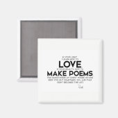 QUOTEN: Rumi: Liebe lernen Magnet (Vorderseite/Rückseite)