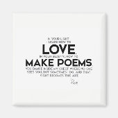 QUOTEN: Rumi: Liebe lernen Magnet (Vorne)