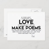 QUOTEN: Rumi: Liebe lernen Postkarte (Vorne/Hinten)