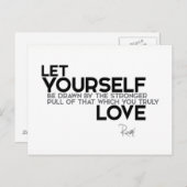 QUOTEN: Rumi: Sie wahre Liebe Postkarte (Vorne/Hinten)