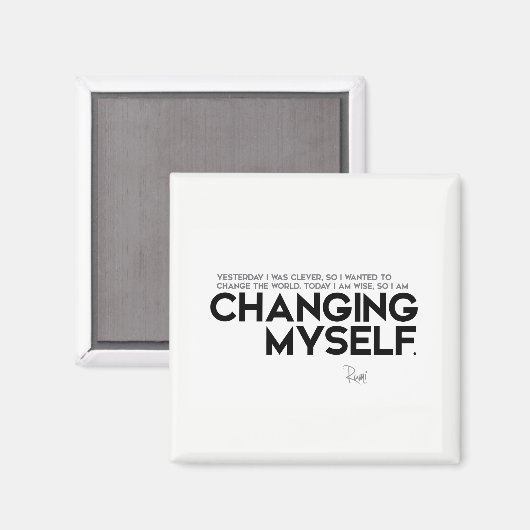 QUOTEN: Rumi: Veränderung Magnet (Vorderseite/Rückseite)