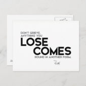 QUOTEN: Rumi: Verlierer kommt raus Postkarte (Vorne/Hinten)