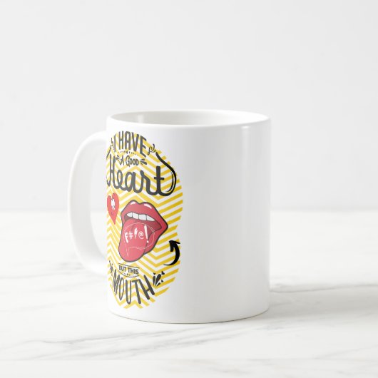QUOTEN SARCASM KAFFEETASSE (Vorderseite Links)