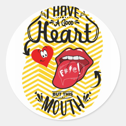 QUOTEN SARCASM RUNDER AUFKLEBER (Vorderseite)