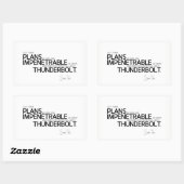 QUOTEN: Sun Tzu: Dunkel und undurchdringlich Rechteckiger Aufkleber (Blatt)