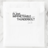 QUOTEN: Sun Tzu: Dunkel und undurchdringlich Rechteckiger Aufkleber (Tasche)