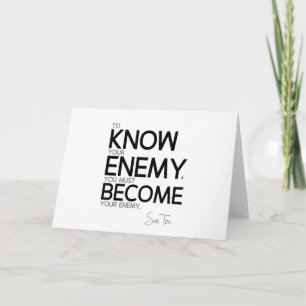 QUOTEN: Sun Tzu: Kenne deinen Feind Karte