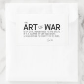 QUOTEN: Sun Tzu: Kunst des Krieges, des Lebens und Rechteckiger Aufkleber (Tasche)