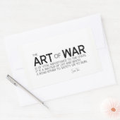 QUOTEN: Sun Tzu: Kunst des Krieges, des Lebens und Rechteckiger Aufkleber (Umschlag)