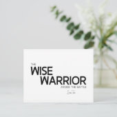 QUOTEN: Sun Tzu: Weiser Krieger Postkarte (Stehend Vorderseite)