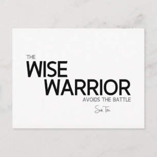 QUOTEN: Sun Tzu: Weiser Krieger Postkarte