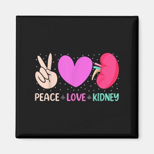 Quotes Nurse Peace Liebe Nephrologie Nephrologie D Magnet (Vorne)