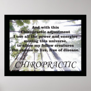 Quotes-Redewendungen für die Chiropraktik Poster