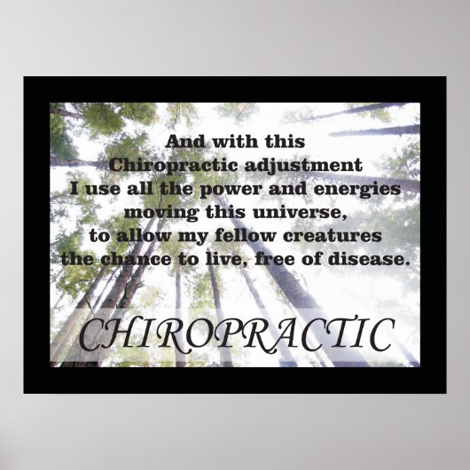 Quotes-Redewendungen für die Chiropraktik Poster (Vorne)