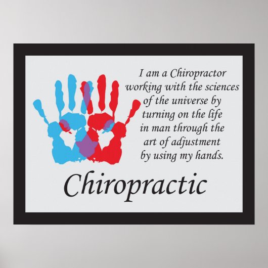 Quotes-Redewendungen für die Chiropraktik Poster (Vorne)