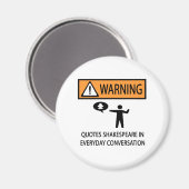Quotes Shakespeare Magnet (Vorderseite/Rückseite)