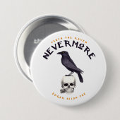 Quoth der Rabe nie wieder - Edgar Allan Poe Button (Vorne & Hinten)