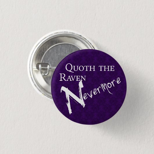 Quoth the raven Nevermore Button (Vorne & Hinten)