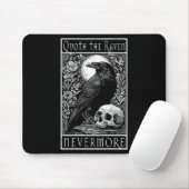 Quoth the Raven - Nevermore - Edgar Allan Poe art Mousepad (Mit Mouse)