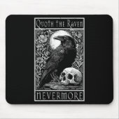 Quoth the Raven - Nevermore - Edgar Allan Poe art Mousepad (Vorne)
