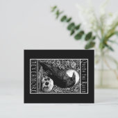 Quoth the Raven - Nevermore - Edgar Allan Poe art Postkarte (Stehend Vorderseite)