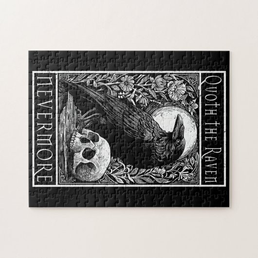 Quoth the Raven - Nevermore - Edgar Allan Poe art Puzzle (Horizontal)