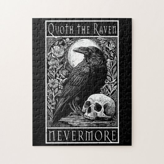 Quoth the Raven - Nevermore - Edgar Allan Poe art Puzzle (Vertikal)