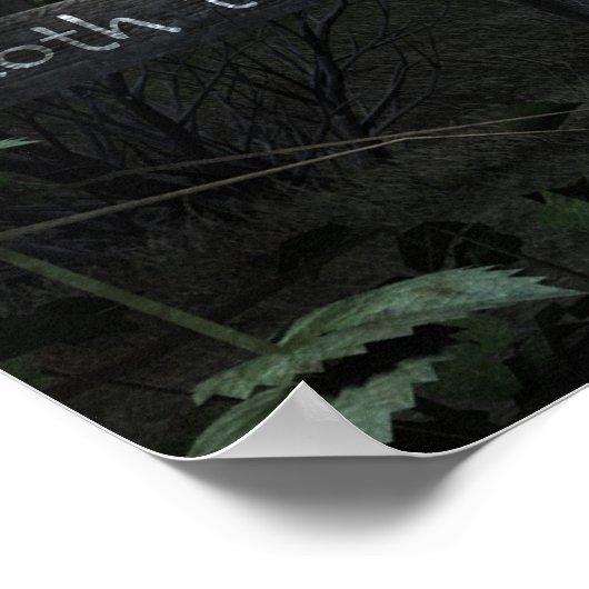 "Quoth the Raven, 'Nevermore' Gotisches Poster (Ecke)