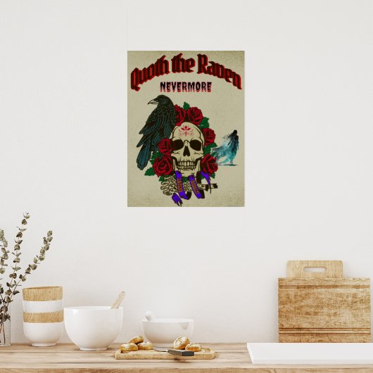 Quoth the Raven, Nevermore Poster (Küche)