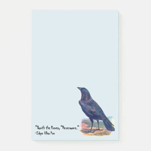 Quoth the Raven Nevermore The Ravens Post-it Klebezettel (Vorderseite)