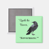"Quoth the Raven ..." Personalisiert Green Magnet (Vorderseite/Rückseite)