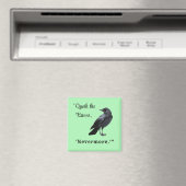 "Quoth the Raven ..." Personalisiert Green Magnet (In Situ (Geschirrspüler))