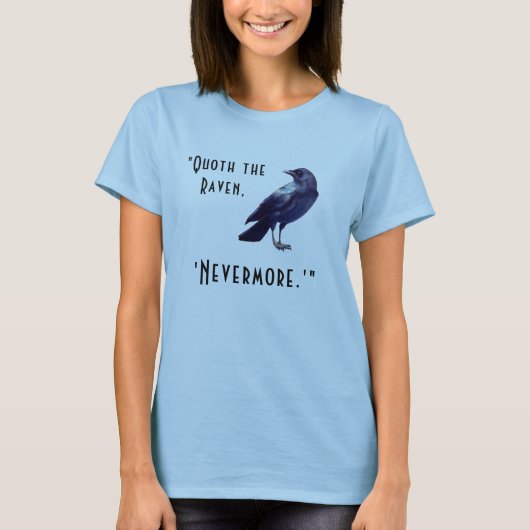 "Quoth the Raven ..." Personalisierter T - Shirt (Vorderseite)