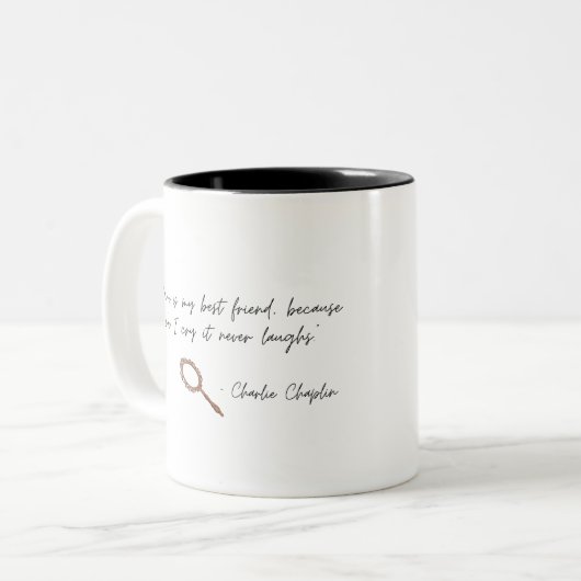 Quotierbare Quotes Zweifarbige Tasse (Vorderseite Links)