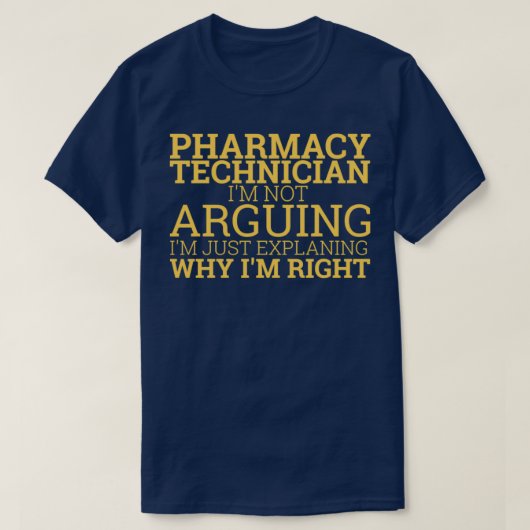 QuotPharmacy-Techniker argumentieren Pharmakokinet T-Shirt (Design vorne)