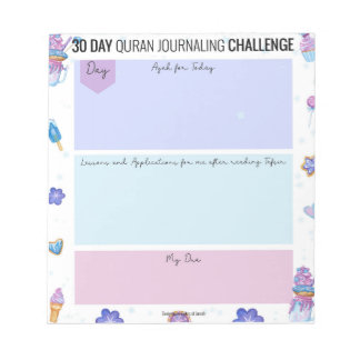 Quran 30 Tage Challenge Journal Notizblock
