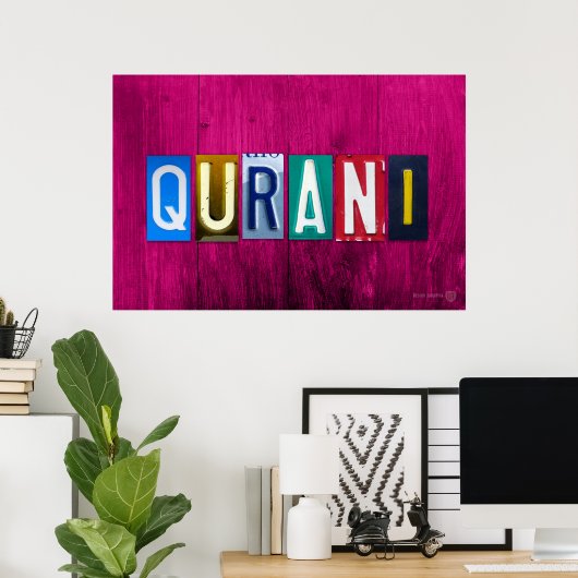QURANI Lizenzschild Art Name Zeichen Poster (Heimbüro)