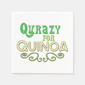 Qurazy for Quinoa © - Funny Quinoa thematisch Serviette (Vorderseite)