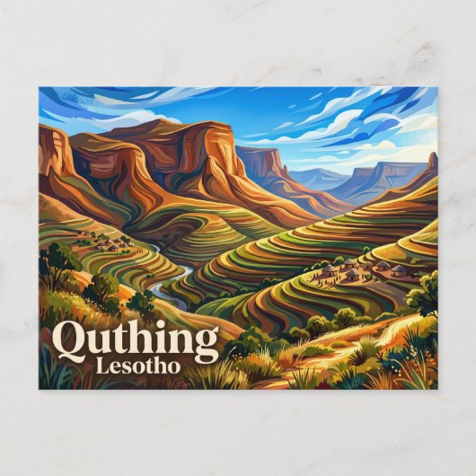 Quthing Lesotho Postkarte (Vorderseite)