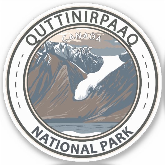 Quttinirpaq Nationalpark Canda Vintag Aufkleber (Vorderseite)