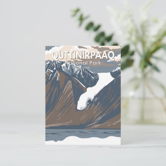 Quttinirpaq Nationalpark Canda Vintag Postkarte (Stehend Vorderseite)