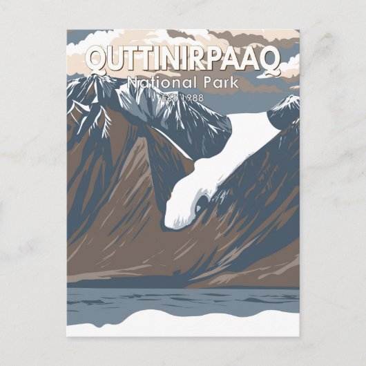 Quttinirpaq Nationalpark Canda Vintag Postkarte (Vorderseite)