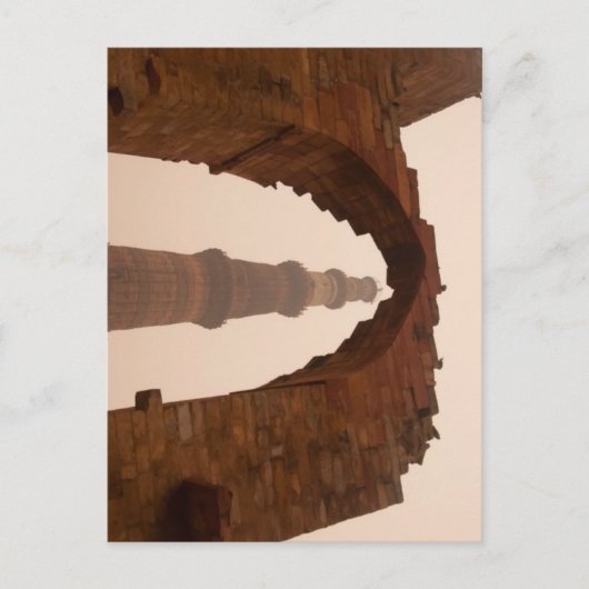 Qutub Minar in Delhi Postkarte (Vorderseite)