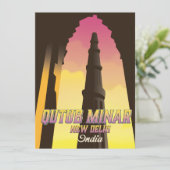 Qutub Minar New Delhi Indien Reiseplakat (Stehend Vorderseite)